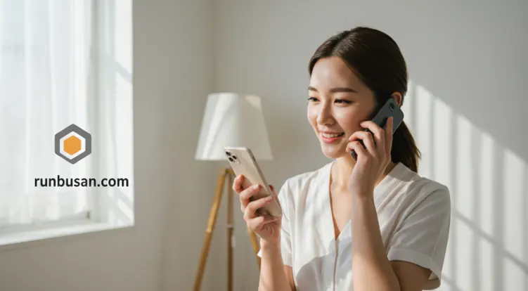 호텔 객실에서 마사지 받는 여성의 모습